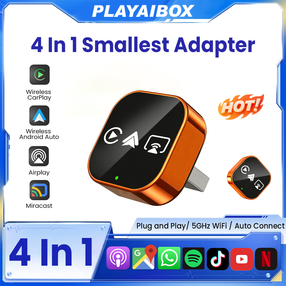 Wifi Smart Plug - 2026 4-в-1 Новый Усовершенствованный Адаптер Carplay