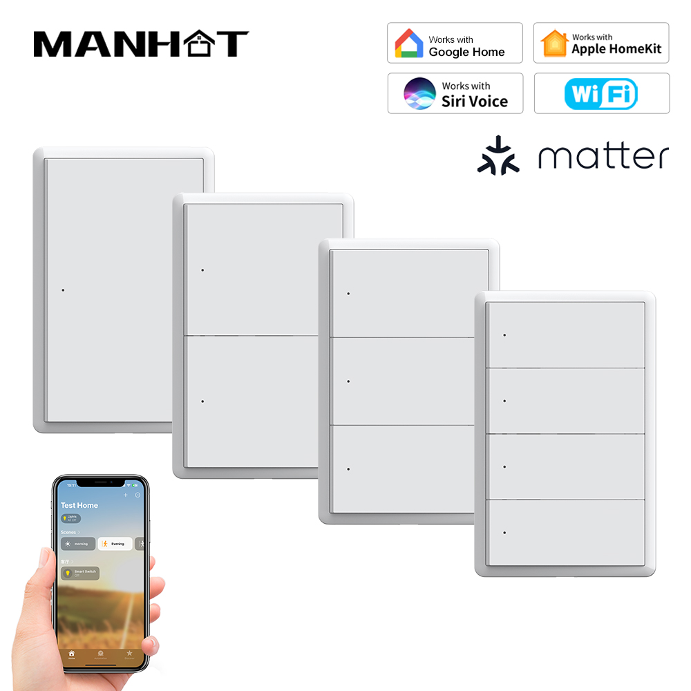 Smart Light Switch Wifi - Умный Wi-Fi выключатель MANHOT Homekit без
