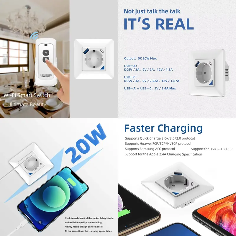 Wifi Smart Plug - Умная Wi-Fi розетка для встраивания в