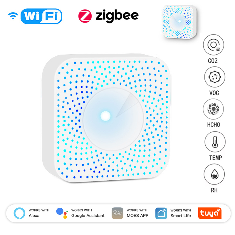 Wifi Thermostat - Детектор качества воздуха Tuya ZigBee/WiFi 6-в-1: