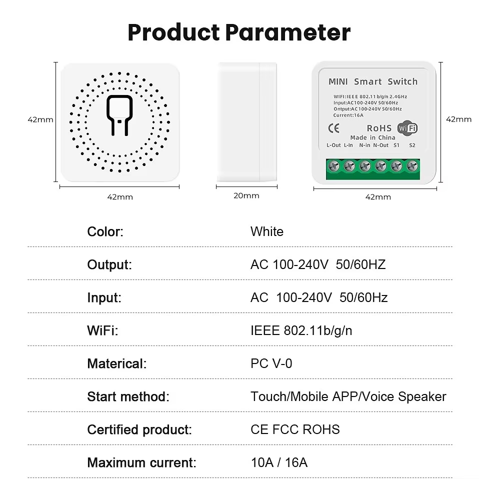 Миниатюрный WiFi-выключатель 1 – обзор и цена Smart Home Automation Kit